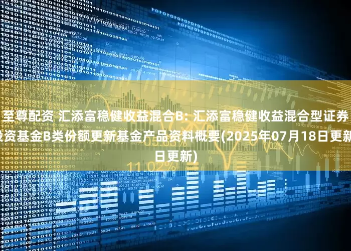 至尊配资 汇添富稳健收益混合B: 汇添富稳健收益混合型证券投资基金B类份额更新基金产品资料概要(2025年07月18日更新)